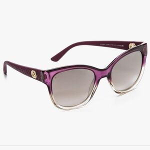 GucciGucci Women's Two Tone Faded Sunglasses, Shaded Fuchsia/Brown, One Size